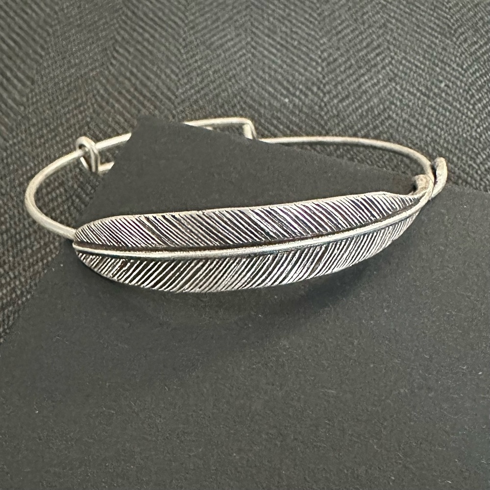 Alex and Ani Silver Feather Bangle Bracelet